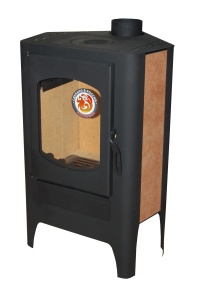 Печь-камин БАВАРИЯ ЭКО угловая с чугунной плитой (РК 166М)