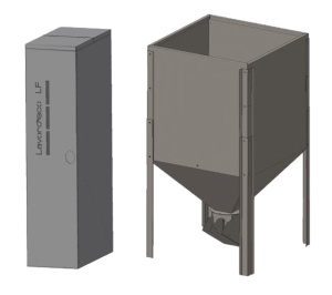 Бункер LF  300 л COMPACT  для пеллетных котлов LF LAVORO ECO с факельной горелкой