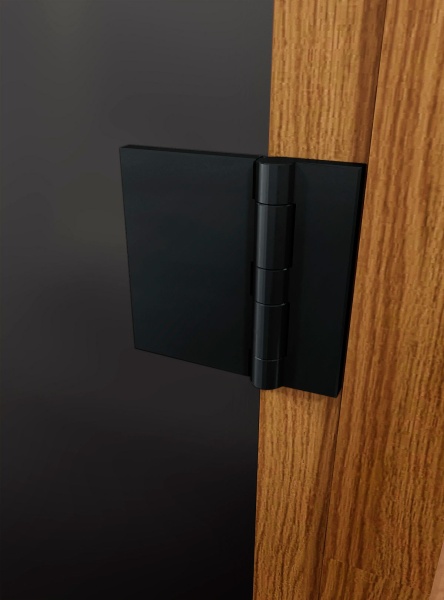 Дверь стеклянная ФАВОРИТ БЛЭК ГРАФИТ МАТОВАЯ 700 х 1900 мм 2 петли,стекло 8 мм,кор. ХВОЯ,магн DW