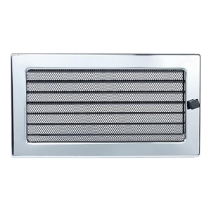 Решетка вентиляционная НИКЕЛЬ с жалюзи (170 х 300 мм) FIREWAY