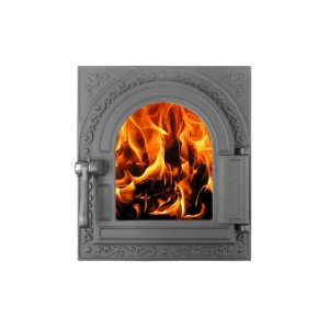 Дверца топочная ДТГ-11С  ОЧАГ-2  герметичная со стеклом крашеная  RLK 6210 (ПР: 250 х 290 мм) ЛИТКОМ