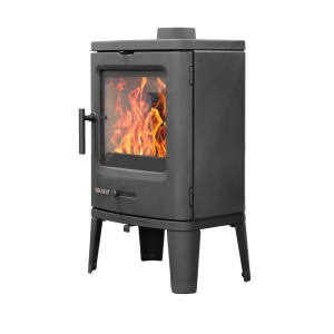 Печь-камин EVEREST B7К чугунная  антрацит d = 120 мм (7 кВт)