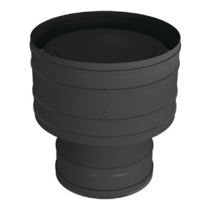 Оголовок d = 130/230 мм с дефлектором (Н+Н)  ВУЛКАН (RAL черный) АКЦИЯ 22%