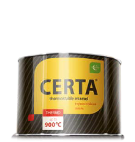 Эмаль термостойкая CERTA графит 400 мл (+ 600 С)  (6/15)
