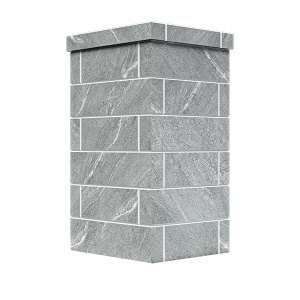 Облицовка на трубу для печей GFS ЗК 18  КЛАССИКА/ПРЕЗИДЕНТ КИРПИЧ ТАЛЬКОХЛОРИТ  (2 яруса) под шибер