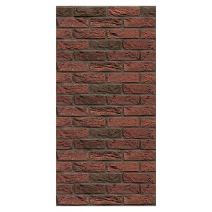 Плита фиброцементная ФАСПАН ДЕКОР 9 х  600 х 1200 мм Красно-коричневый №1003 вертикальный рисунок