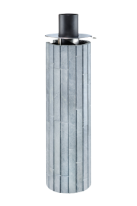 Дымоход - конвектор со встроенным шибером в ламелях ТАЛЬКОХЛОРИТ НАБОРНЫЙ d = 115 мм L = 1000 мм