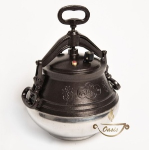 Казан афганский двухцветный алюминиевый с крышкой и ручками 30л