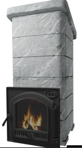 Печь-каменка чугунная СУДАРУШКА СЕМЕЙНАЯ чугунная дверца ПАНОРАМА ТАЛЬКОХЛОРИТ (10 - 18 м.куб)