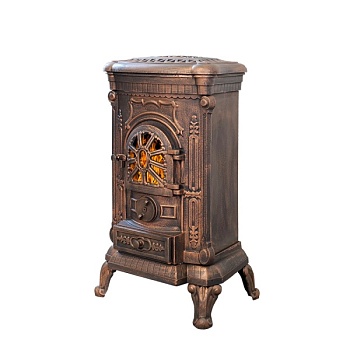 Печь-камин ВЕЗУВИЙ А-07, чугунная медь d = 115 мм (7 кВт)